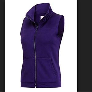 Super warm purple & black reversible vest